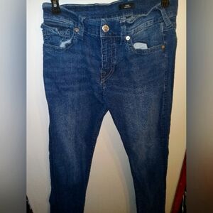 True Religion Geno Relaxed Slim Flap  light blue wash size 32.